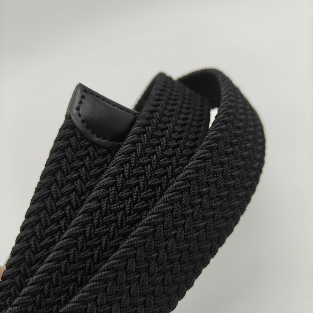 Original Penguin Black Braided Stretch Belt Men's L 38-40 Genuine Leather NWT - Picture 7 of 7
